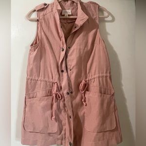 First Love | Pink Sleeveless Vest Jacket small
